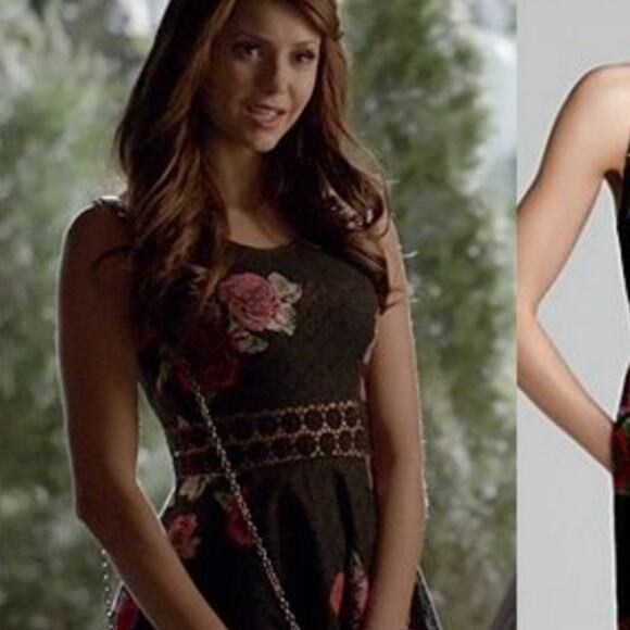 Free People Rose Size 4 Black Floral Mini Dress - Picture 8 of 13